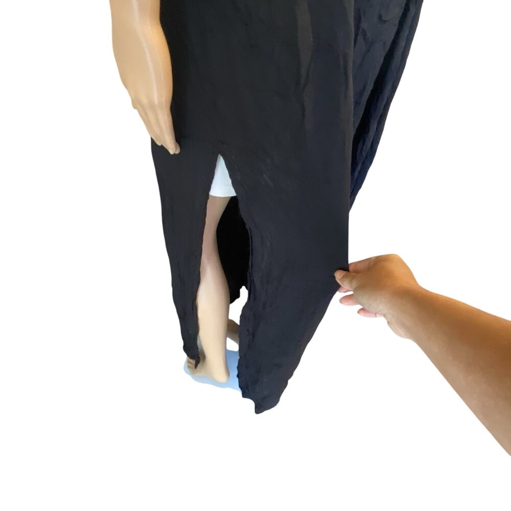 ASOS Swim CoverUp MaxiDress Black Lightweight Cut Out Sexy Feminine Beachy 4/S - Picture 6 of 8